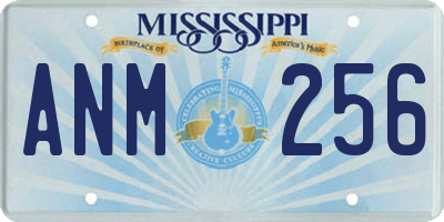 MS license plate ANM256