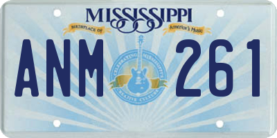 MS license plate ANM261