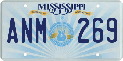 MS license plate ANM269