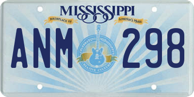 MS license plate ANM298