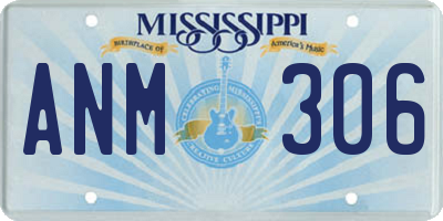 MS license plate ANM306
