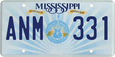 MS license plate ANM331