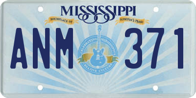 MS license plate ANM371