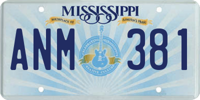 MS license plate ANM381