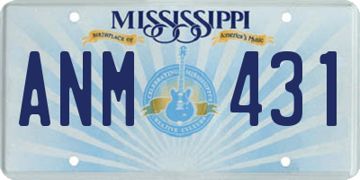 MS license plate ANM431