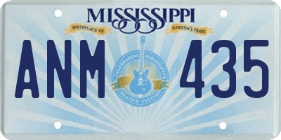 MS license plate ANM435
