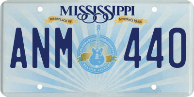 MS license plate ANM440