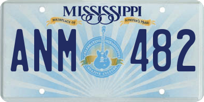 MS license plate ANM482