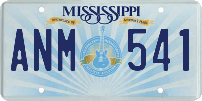 MS license plate ANM541