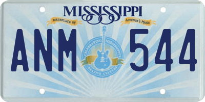 MS license plate ANM544