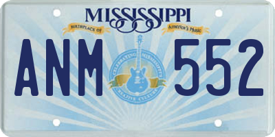 MS license plate ANM552