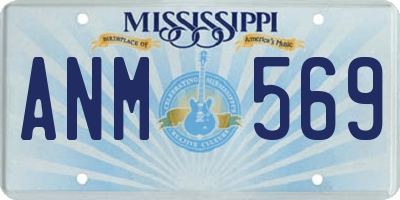 MS license plate ANM569