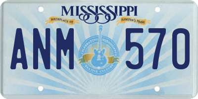 MS license plate ANM570