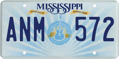 MS license plate ANM572