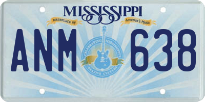 MS license plate ANM638