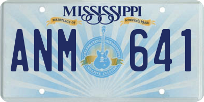 MS license plate ANM641