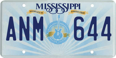 MS license plate ANM644