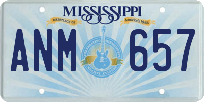 MS license plate ANM657
