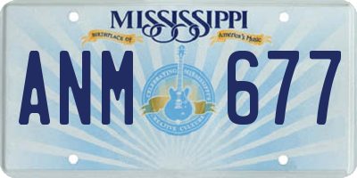 MS license plate ANM677