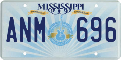 MS license plate ANM696