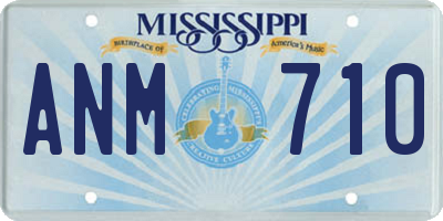 MS license plate ANM710