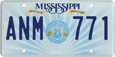 MS license plate ANM771