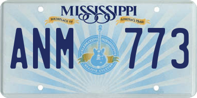 MS license plate ANM773