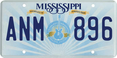 MS license plate ANM896