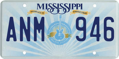 MS license plate ANM946