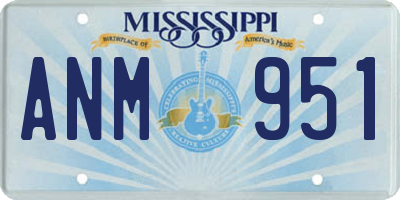 MS license plate ANM951