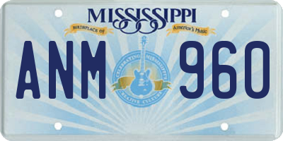 MS license plate ANM960