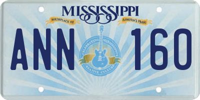 MS license plate ANN160