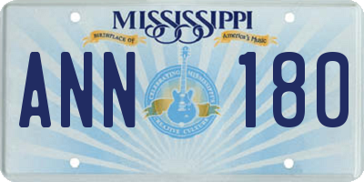 MS license plate ANN180