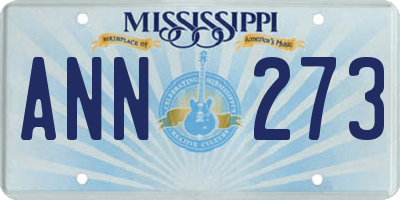 MS license plate ANN273