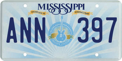 MS license plate ANN397