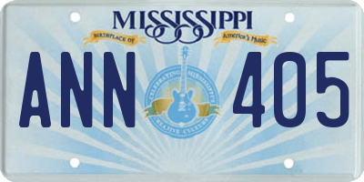 MS license plate ANN405