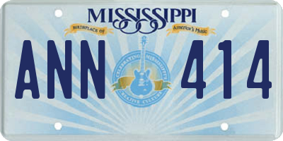 MS license plate ANN414