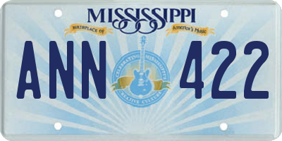 MS license plate ANN422