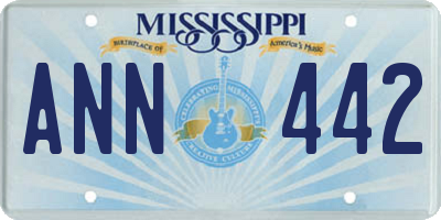 MS license plate ANN442