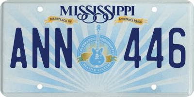 MS license plate ANN446