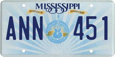 MS license plate ANN451