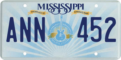 MS license plate ANN452