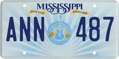 MS license plate ANN487