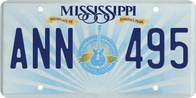 MS license plate ANN495