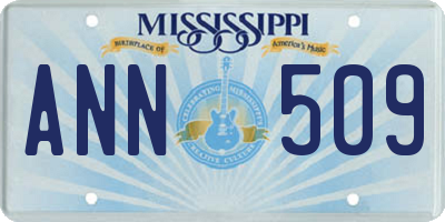 MS license plate ANN509
