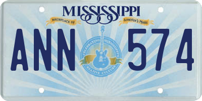 MS license plate ANN574