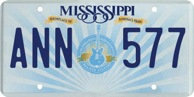 MS license plate ANN577