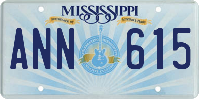 MS license plate ANN615