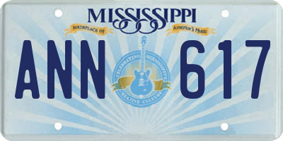 MS license plate ANN617