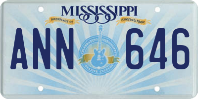 MS license plate ANN646
